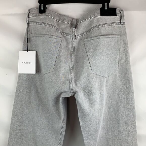 Goldsign gray button fly straight leg jeans size 30 NWT - Picture 6 of 16